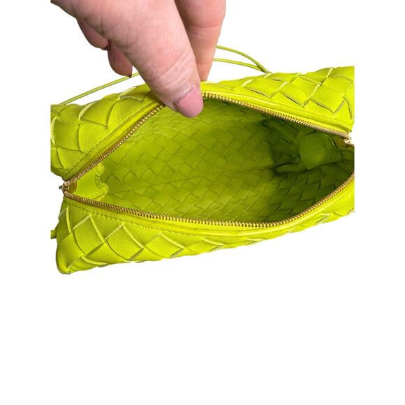 Bottega Veneta NWT Mini Loop Intrecciato Camera Bag in Acid Kiwi - Picture 12 of 16